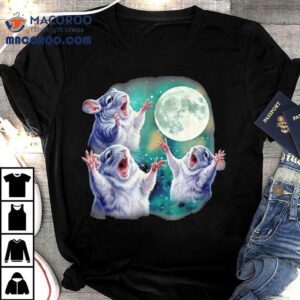 Three Chinchillas Howling At The Moon Cute Animal Meme Shirt