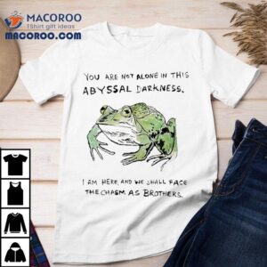 You Are Not Alone In This Abyssal Darkness I Am Here And We Shall Face The Chasm As Brothers Shirt