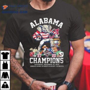 Alabama Crimson Tide Iron Bowl Champions Score Masco Tshirt