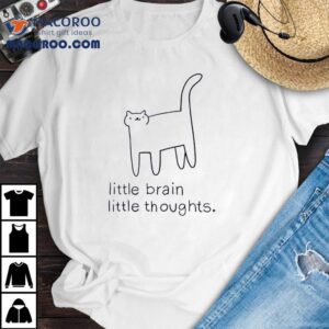 Cat Humor Little Brain Little Thoughts Meme Tshirt