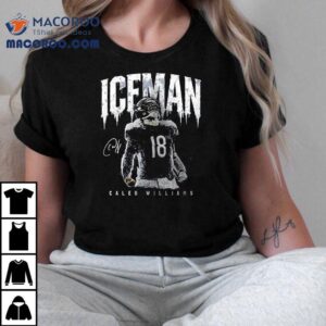 Chicago Bears Caleb Williams Iceman Logo Signature Shirt 2 Chicago Bears Caleb Williams Iceman Logo Signature Tshirt