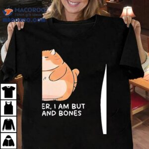 Chubby Orange Cat Mother I Am But Skin And Bones Tshirt