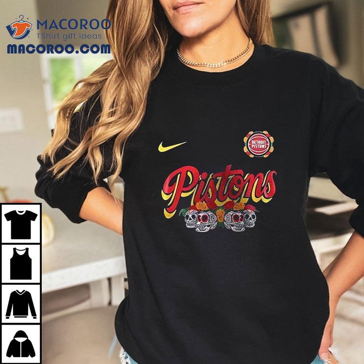 Detroit Pistons Da De Los Muertos Skeleton Logo Shirt Detroit Pistons Da De Los Muertos Skeleton Logo Shirt
