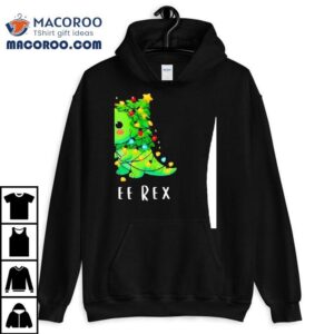 Dinosaur Light Tree Rex Merry Christmas Shirt 2 Dinosaur Light Tree Rex Merry Christmas Tshirt