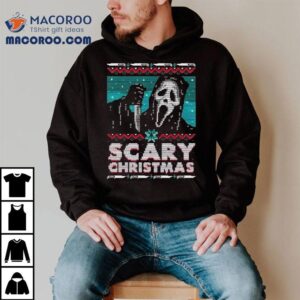 Ghostface Holding Knife Scary Ugly Christmas Tshirt