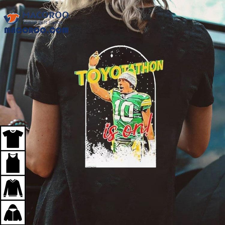 Jordan Love Green Bay Packers Toyotathon Is On Christmas Shirt Jordan Love Green Bay Packers Toyotathon Is On Christmas Shirt