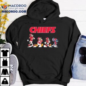 Kansas City Chiefs X Stitch Mickey Mouse Donald Duck And Goofy Dog Abbey Road Tshirt