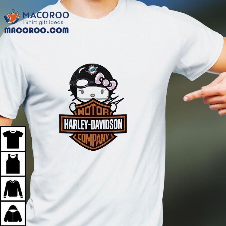 Miami Dolphins X Hello Kitty Motor Harley Davidson Shirt Miami Dolphins X Hello Kitty Motor Harley Davidson Shirt
