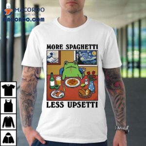 More Spaghetti Less Upsetti Frog Tshirt