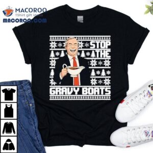 Nigel Farage Stop The Gravy Boats Ugly Christmas Tshirt