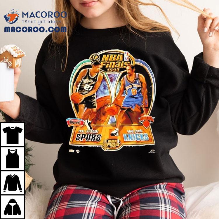 San Antonio Spurs And New York Knicks Player 1999 Nba Finals Graphic Shirt San Antonio Spurs And New York Knicks Player 1999 Nba Finals Graphic Shirt