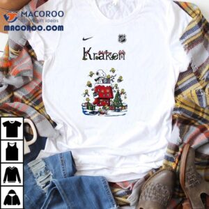 Seattle Kraken X Peanuts Snoopy Christmas Shirt 2 Seattle Kraken X Peanuts Snoopy Christmas Tshirt