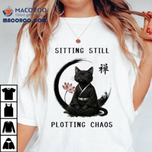 Sitting Still Plotting Chaos Calming Zen Ca Tshirt