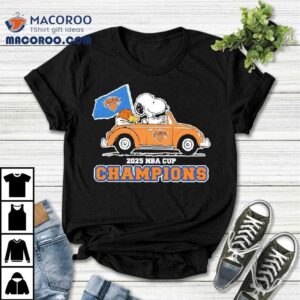 Snoopy And Woodstock New York Knicks Nba Cup Champions Tshirt