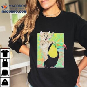Tabby Cat Riding Toucans Animal Funny Shirt 2 Tabby Cat Riding Toucans Animal Funny Tshirt