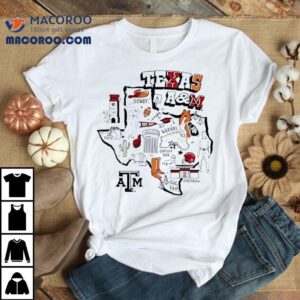 Texas Am Aggies State Map Shirt 2 Texas Am Aggies State Map Tshirt