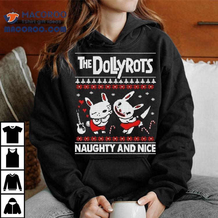 The Dollyrots Naughty And Nice Holiday Ugly Christmas Shirt The Dollyrots Naughty And Nice Holiday Ugly Christmas Shirt
