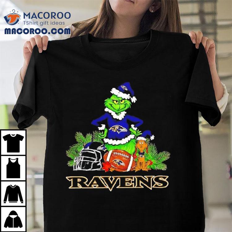 The Grinch And Max Baltimore Ravens Christmas Helmet Items Shirt The Grinch And Max Baltimore Ravens Christmas Helmet Items Shirt