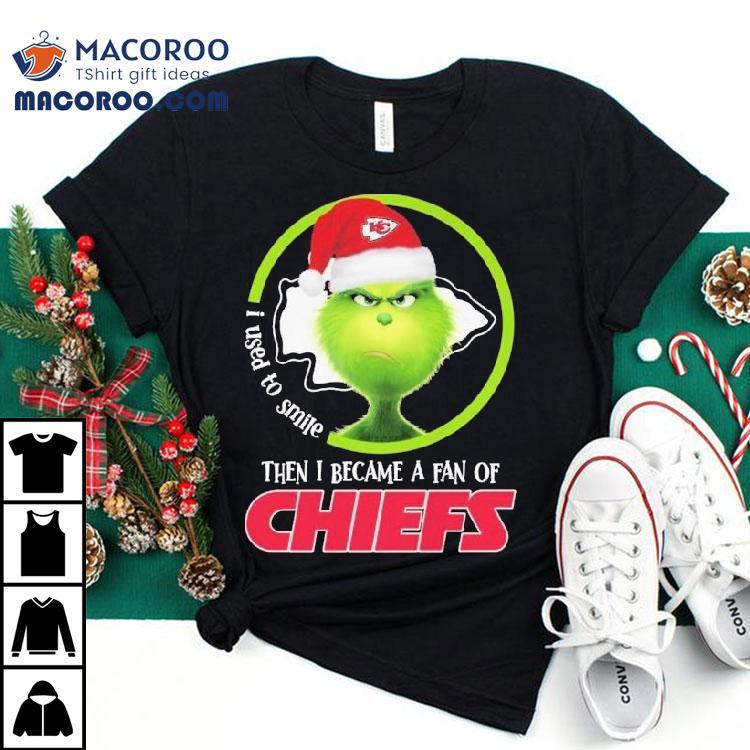 The Grinch I Used To Smile Then I Became A Fan Of Kansas City Chiefs Christmas Shirt The Grinch I Used To Smile Then I Became A Fan Of Kansas City Chiefs Christmas Shirt