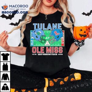 Tulane Vs Ole Miss 2025 College Football Playoff At Kyle Field 12-20-2025 Helmet Shirt 2 Tulane Vs Ole Miss College Football Playoff At Kyle Field Helme Tshirt