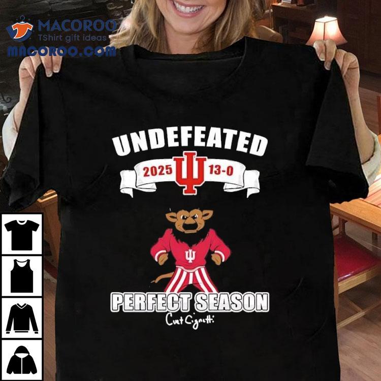 Undefeated 2025 Indiana Hoosiers Mascot Perfect Season Shirt Undefeated 2025 Indiana Hoosiers Mascot Perfect Season Shirt