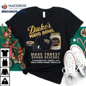 Wake Forest Demon Deacons Duke S Mayo Bowl Helme Tshirt