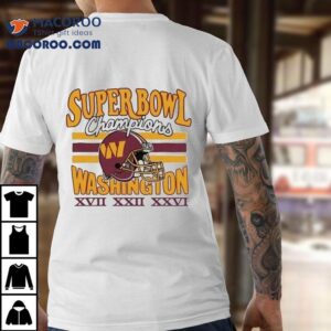Washington Commanders Three Time Super Bowl Champions Tshirt