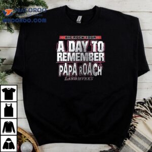 A Day To Remember X Papa Roach X Landmvrks Big Rock Tour Australia And New Zealand City Dates Tshirt