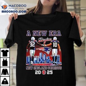A New Era Begins New England Patriots Two Players Center Tshirt