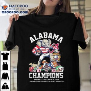 Alabama Crimson Tide Iron Bowl Champions Score Masco Tshirt