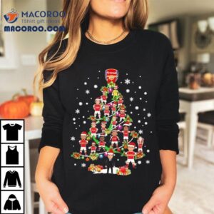 Arsenal Fc Merry Christmas Tree Graphic Tshirt