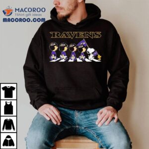 Baltimore Ravens X Peanuts Snoopy Abbey Road Tshirt