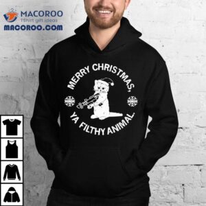 Cat Merry Christmas Ya Filthy Animal Shirt 3 Cat Merry Christmas Ya Filthy Animal Tshirt