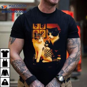 Cat Smoking Tattoo Inked Kitty Artist Funny Meme Tshirt