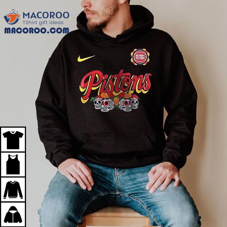 Detroit Pistons Da De Los Muertos Skeleton Logo Shirt Detroit Pistons Da De Los Muertos Skeleton Logo Shirt