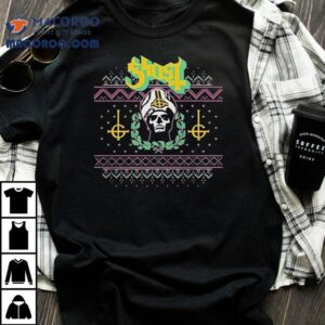 Ghost Papa Emeritus Festive Xmas Holiday Christmas Tshirt