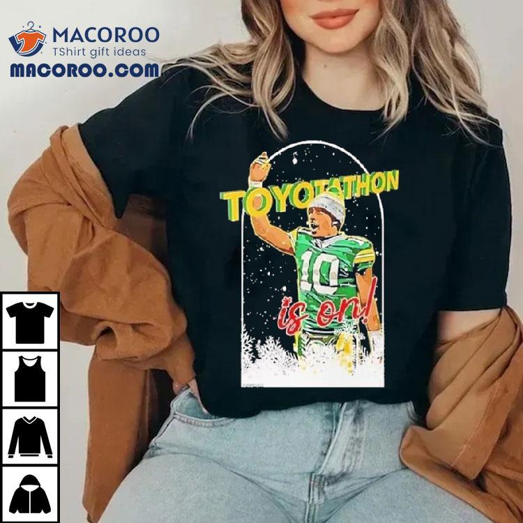 Jordan Love Green Bay Packers Toyotathon Is On Christmas Shirt Jordan Love Green Bay Packers Toyotathon Is On Christmas Shirt