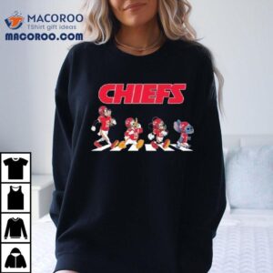 Kansas City Chiefs X Stitch Mickey Mouse Donald Duck And Goofy Dog Abbey Road Tshirt