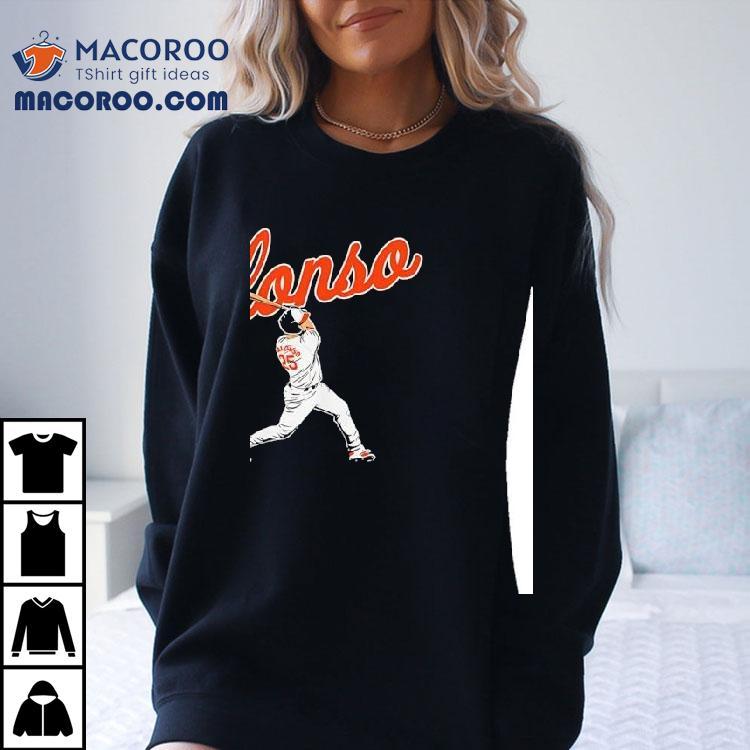 Pete Alonso Baltimore Orioles Slugger Swing Shirt Pete Alonso Baltimore Orioles Slugger Swing Shirt