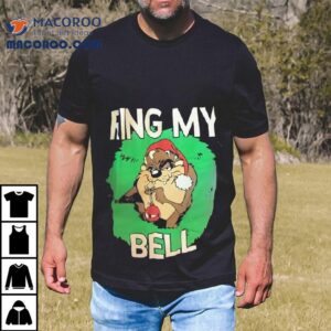Ring My Bell Looney Tunes Tasmanian Devil Christmas Tshirt