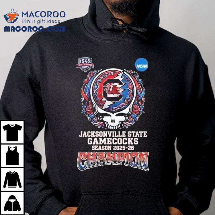 Salute To Veterans Bowl Ncaa College Football Season 2025-26 Jacksonville State Gamecocks X Grateful Dead Skull Shirt Salute To Veterans Bowl Ncaa College Football Season 2025-26 Jacksonville State Gamecocks X Grateful Dead Skull Shirt