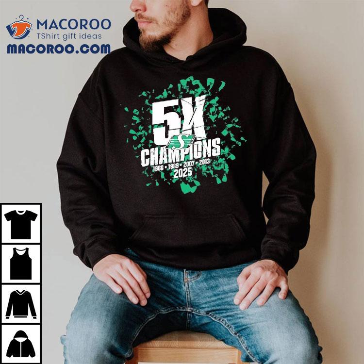 Saskatchewan Roughriders 5x Champions Shirt Saskatchewan Roughriders 5x Champions Shirt