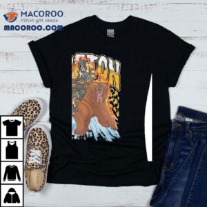 Skeleton Riding Bear Boston Bruins Hockey Tshirt