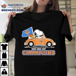 Snoopy And Woodstock New York Knicks Nba Cup Champions Tshirt