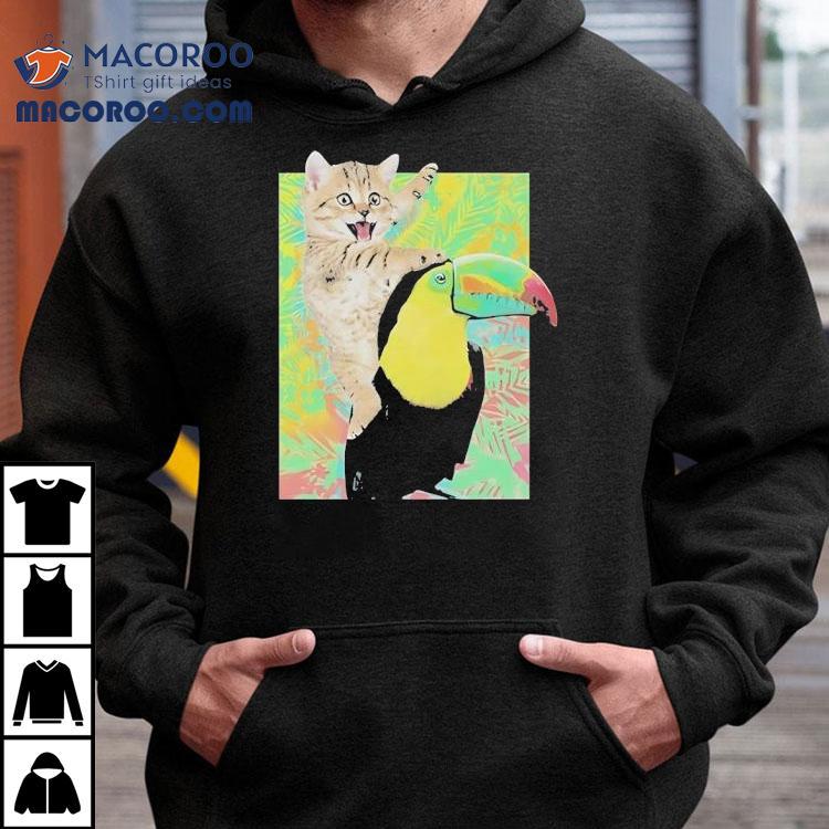 Tabby Cat Riding Toucans Animal Funny Shirt Tabby Cat Riding Toucans Animal Funny Shirt
