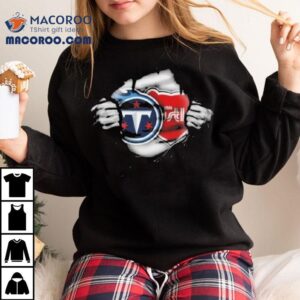 Tennessee Titans Midnight Mascot Team Logo Tshirt