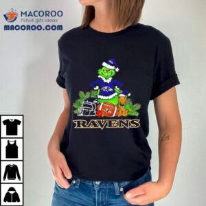 The Grinch And Max Baltimore Ravens Christmas Helmet Items Shirt 3 The Grinch And Max Baltimore Ravens Christmas Helmet Items Tshirt