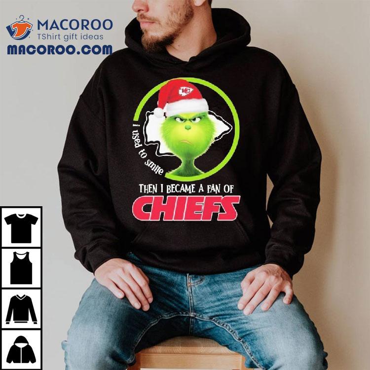 The Grinch I Used To Smile Then I Became A Fan Of Kansas City Chiefs Christmas Shirt The Grinch I Used To Smile Then I Became A Fan Of Kansas City Chiefs Christmas Shirt