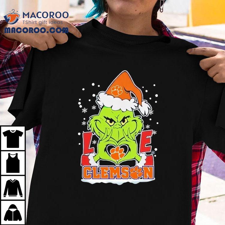 The Grinch Love 2024 Clemson Tigers Football Christmas Shirt The Grinch Love 2024 Clemson Tigers Football Christmas Shirt