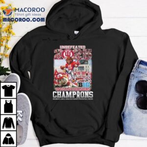 Undefeated 2025 Indiana Hoosiers Big 10 Champions Mascot Shirt 3 Undefeated Indiana Hoosiers Big Champions Masco Tshirt